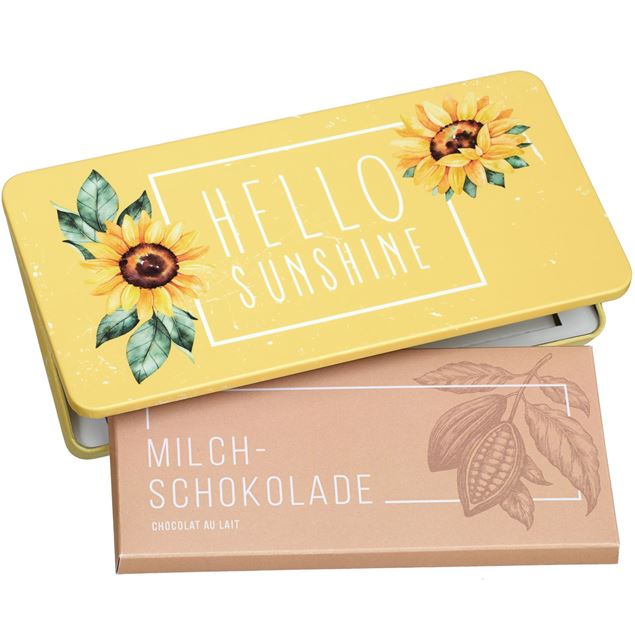Milchschokolade von Munz in Geschenkdose „Hello Sunshine“