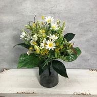 Wiesenstrauss mit Vase (Kunstblumen)