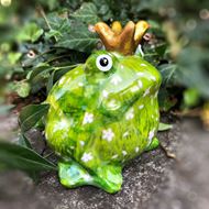 Cooler kleiner Keramik-Frosch "Wiese"