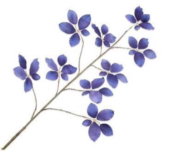 Leaf velvet blue 114cm