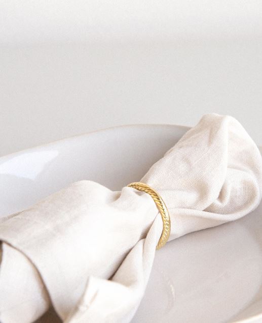Image de Rond de serviette minimaliste et étroit en métal 