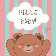 Image sur Cartes «Hello Baby» (Set de 10)