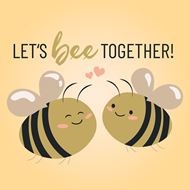 Bild von Karten «Let's Bee Together» (10er-Set)