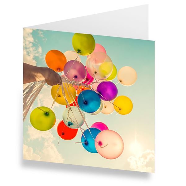 Image sur Cartes «Ballons» (Set de 10)